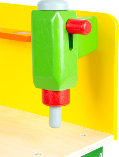 kleine Werkbank aus Holz mit Zubehör von small foot - Bauen Werkzeug Schraubenzieher