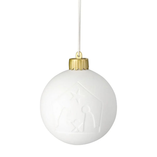 LED-Lampe Weihnachtskugel aus Porzellan "Krippe" von räder design - Weihnachten Weihnachtsdekoration