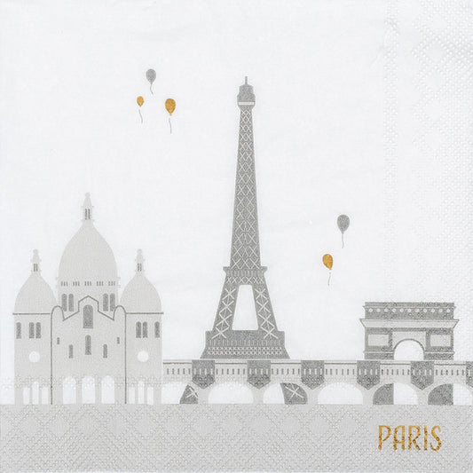 Cocktailservietten 25x25 cm "Paris" von räder design - Eiffelturm Liebe Serviette