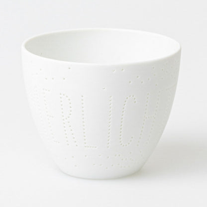 feiner Teelichthalter (klein) aus Porzellan" Sommerlicht " von räder design