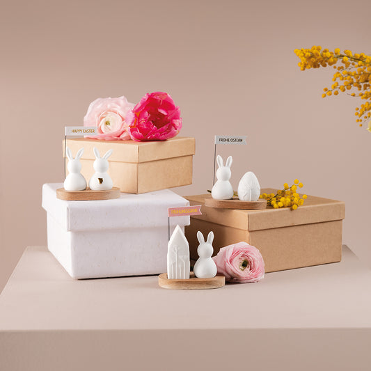 Hasengruß „Frühlingsgruß“ von räder design - Dekoration Porzellan