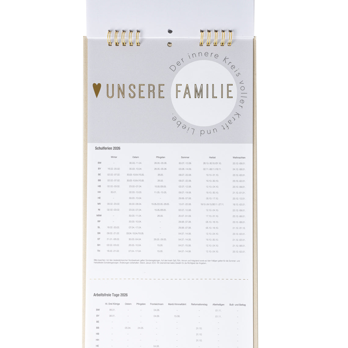 Kalender Familienplaner 2026 "Jetzt blüht uns was " von räder design