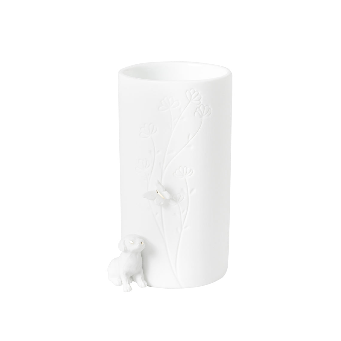 Vase aus Porzellan mit Details " Hund, sitzend " von räder design