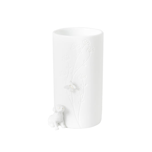 Vase aus Porzellan mit Details " Hund, sitzend " von räder design