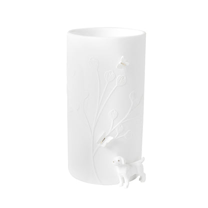 Vase aus Porzellan mit Details "Hund, stehend" von räder design