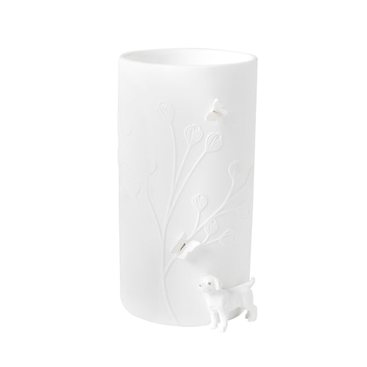 Vase aus Porzellan mit Details "Hund, stehend" von räder design