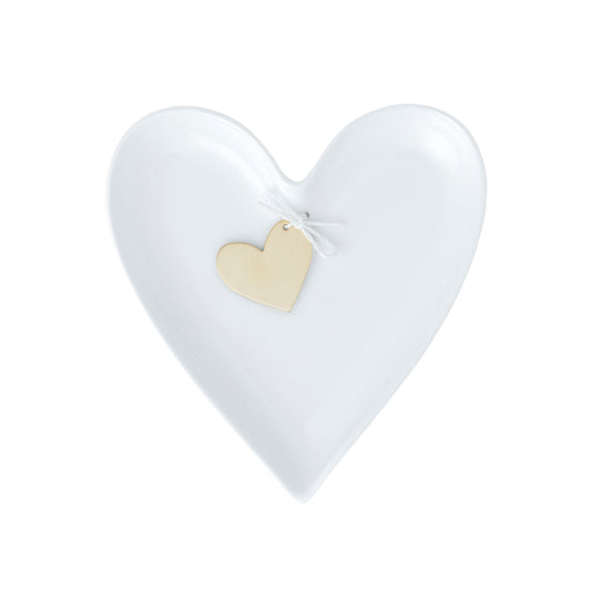 Teller Herzform aus Porzellan von räder design Goldherz goldenes Herz Liebe Hochzeit etc.
