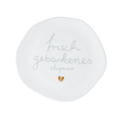Teller (klein) aus Porzellan Hochzeit Frisch gebackenes Ehepaar von räder design