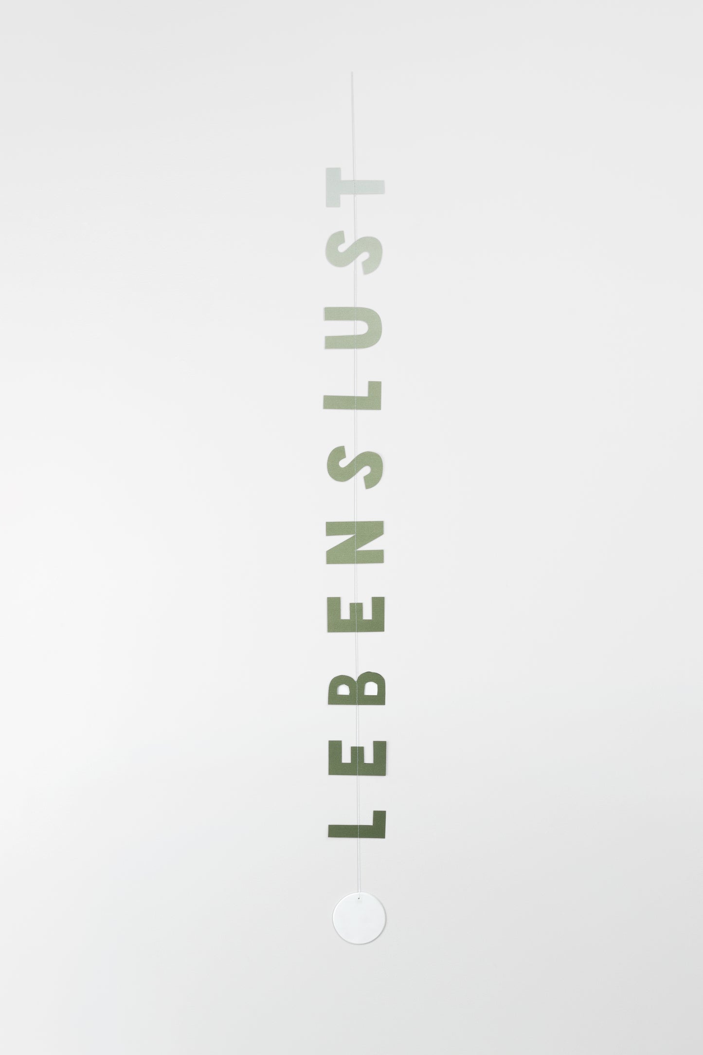 Textkette Papierkette Lebenslust von räder schöner Spruch Leben Länge:97cm