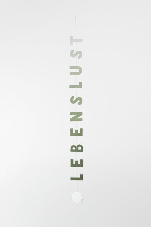 Textkette Papierkette Lebenslust von räder schöner Spruch Leben Länge:97cm