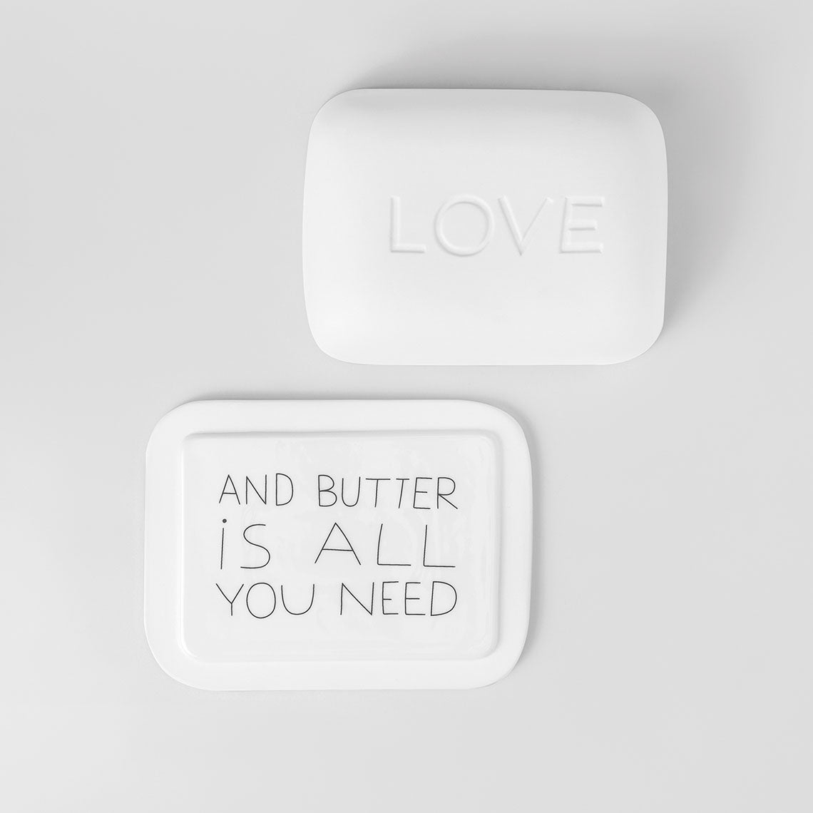 Guten Morgen Butterdose „Love“ aus Porzellan von räder design