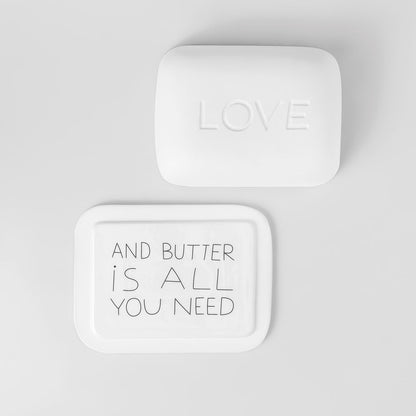 Guten Morgen Butterdose „Love“ aus Porzellan von räder design