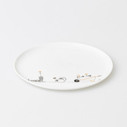 Teller aus Porzellan " Garten " von räder design Gärtner Gießkanne Schiebkarree