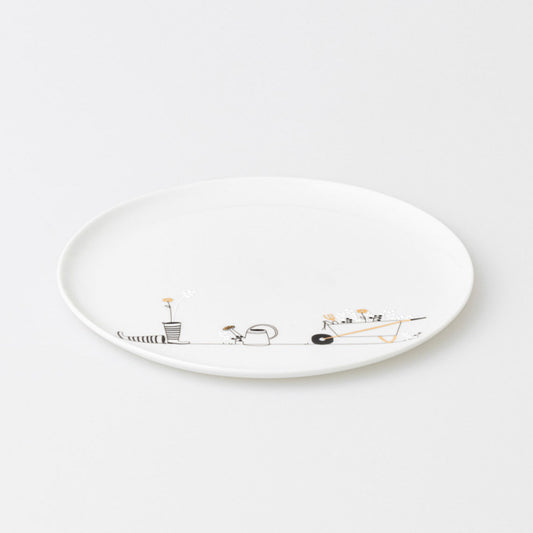 Teller aus Porzellan " Garten " von räder design Gärtner Gießkanne Schiebkarree