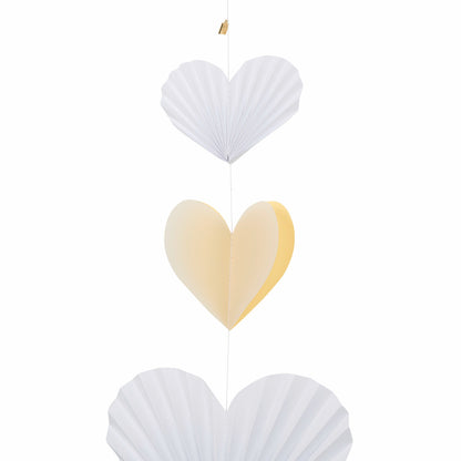 Herzkette Goldenes Herz Girlande Plissee Herz Neuheit von räder design 65cm