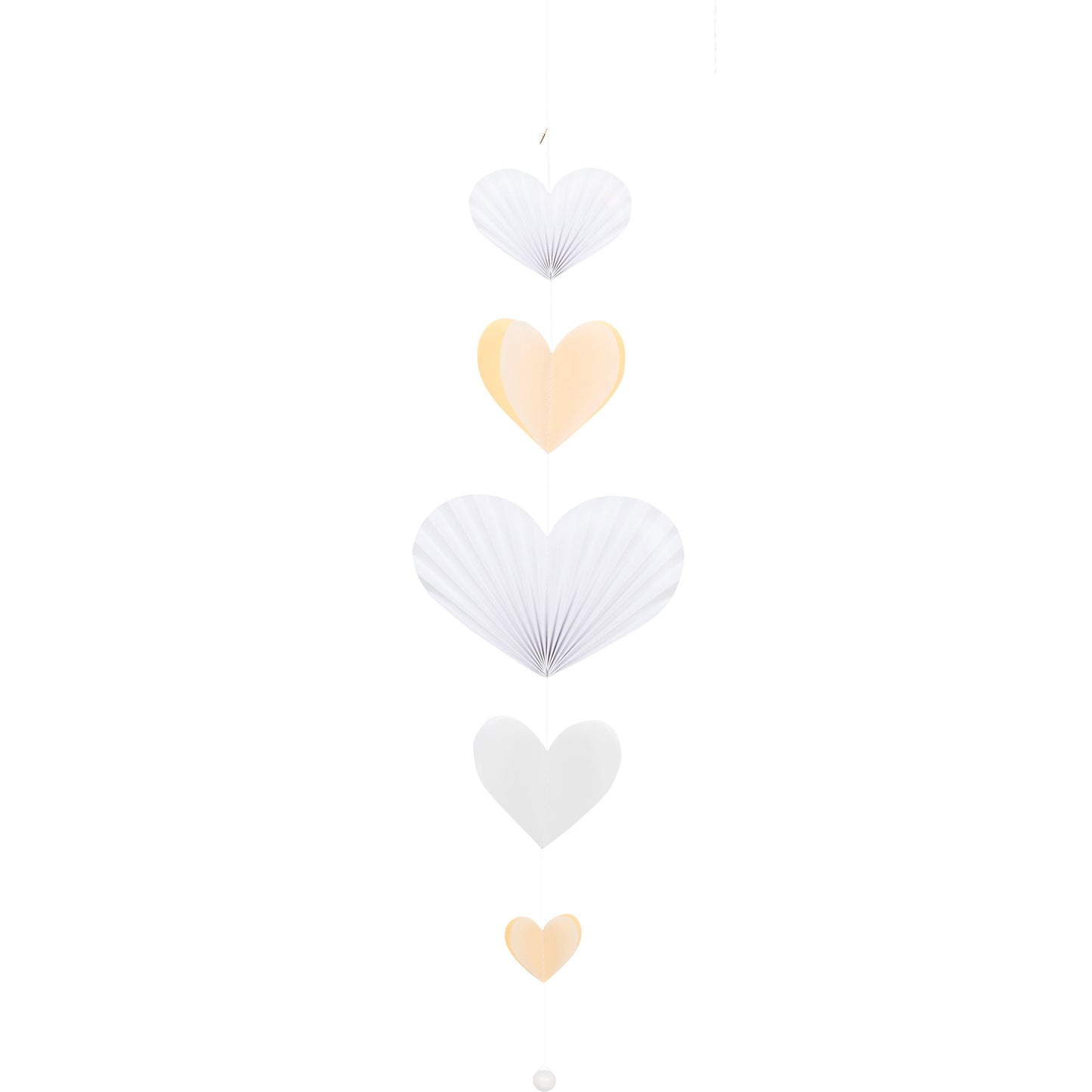 Herzkette Goldenes Herz Girlande Plissee Herz Neuheit von räder design 65cm