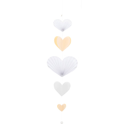 Herzkette Goldenes Herz Girlande Plissee Herz Neuheit von räder design 65cm
