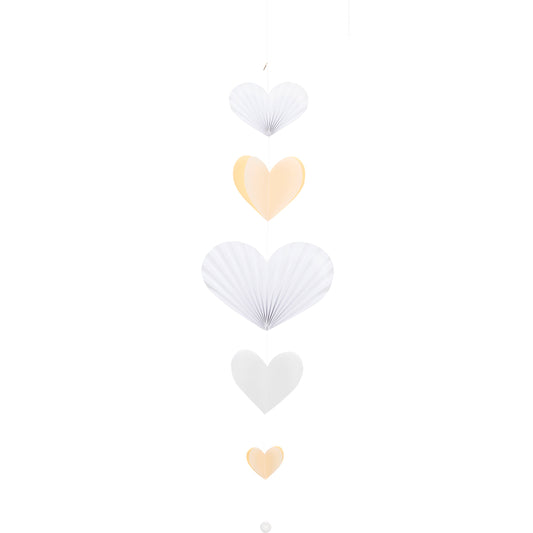 Herzkette Goldenes Herz Girlande Plissee Herz Neuheit von räder design 65cm