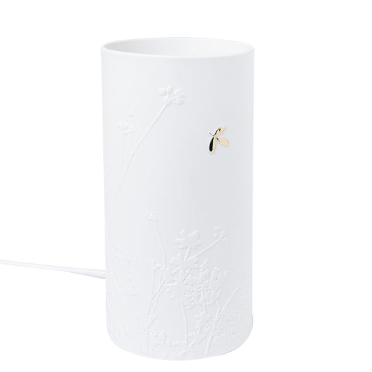 Lampe aus Porzellan mit Golddetail und Blumenmuster von räder design - Porzellan Lampe
