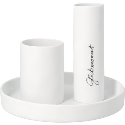 2fach-Vase aus Porzellan "Glücksmoment" von räder design