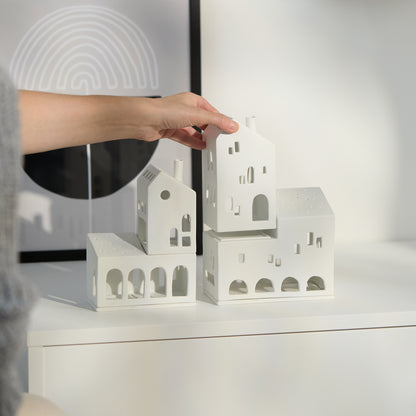 Stapelhaus der Bögen räder design Haus Häuser Lichthaus Neuheit 2026 12,6x6,2x17,6cm Porzellanhaus