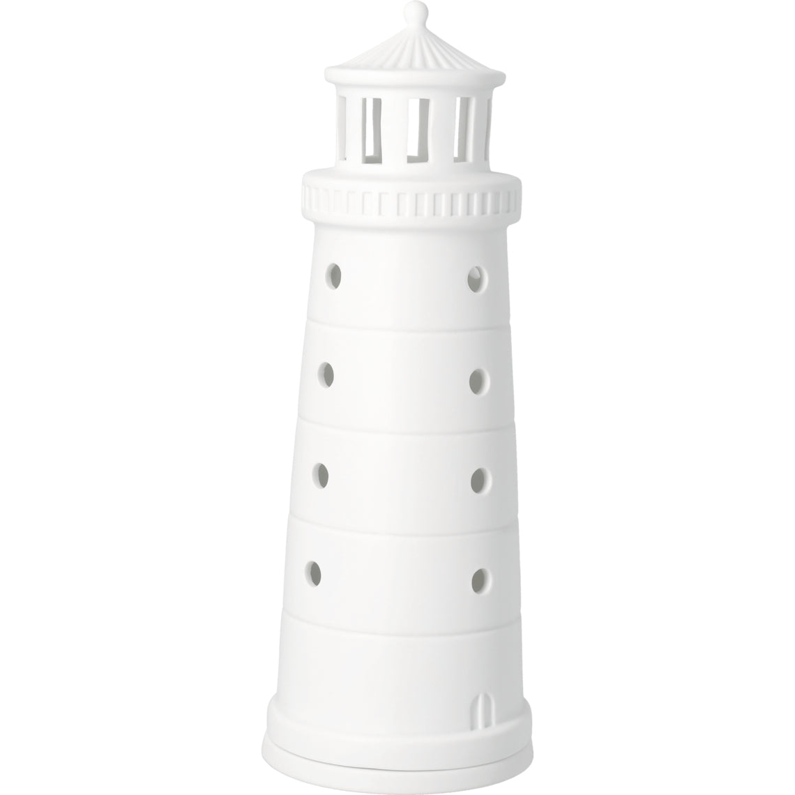 Meeresrauschen Leuchtturm aus Porzellan in weiß - Maritim Hingucker - Neuheiten 2026 von räder design D.11,3cm, H.31,5cm