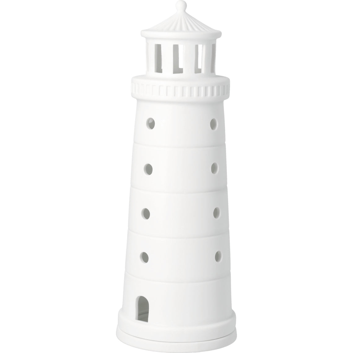 Meeresrauschen Leuchtturm aus Porzellan in weiß - Maritim Hingucker - Neuheiten 2026 von räder design D.11,3cm, H.31,5cm