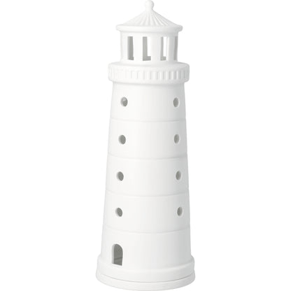 Meeresrauschen Leuchtturm aus Porzellan in weiß - Maritim Hingucker - Neuheiten 2026 von räder design D.11,3cm, H.31,5cm