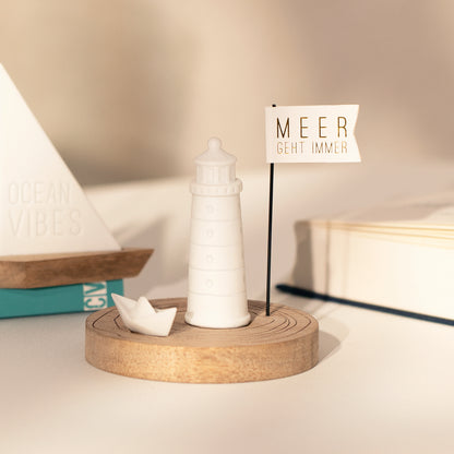 Meeresgruß Mehr geht immer Maritimer Gruß mit Leuchtturm und Meer Neuheit von räder design