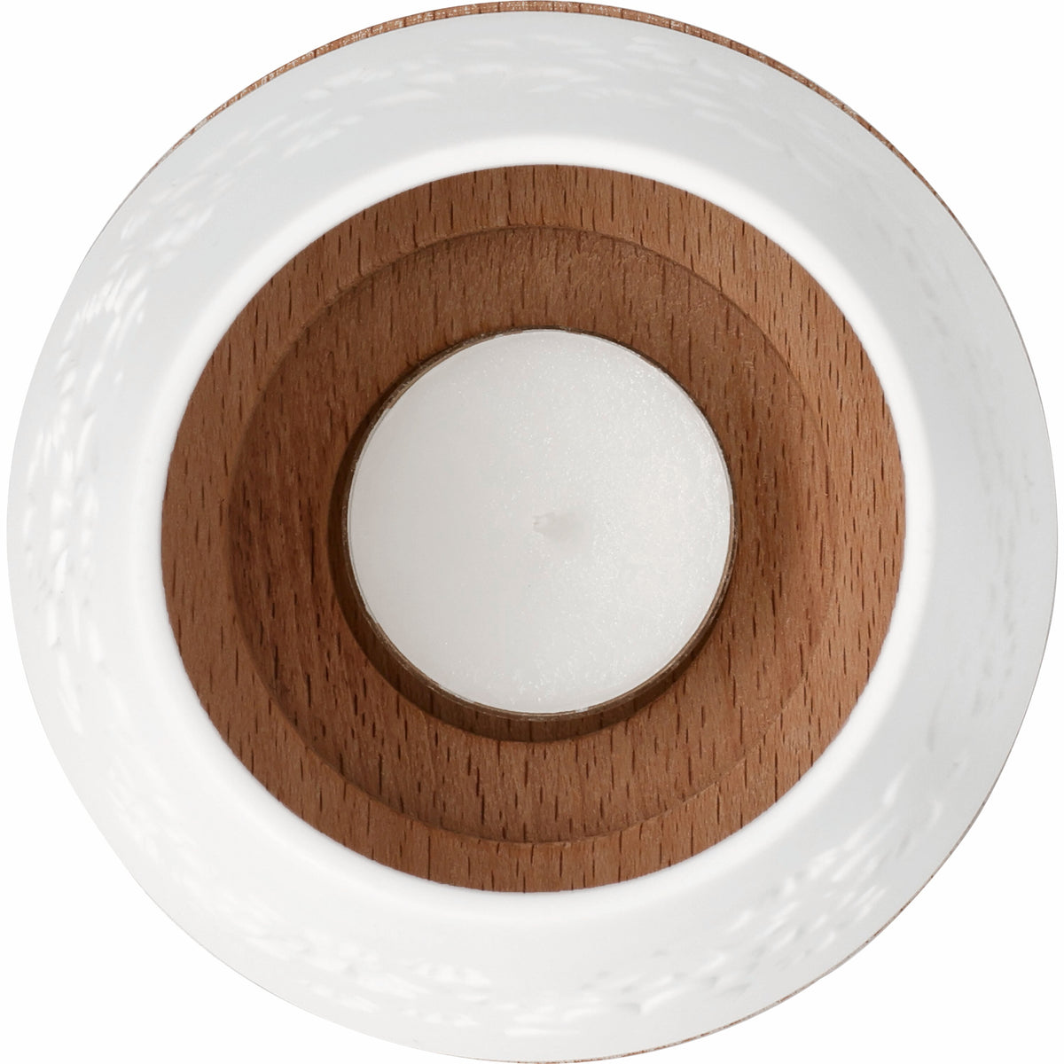 Windlicht Kleeblätter Porzellan & Holz von räder design Neuheit 2026 - D.10cm H.10,5cm
