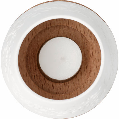 Windlicht Kleeblätter Porzellan & Holz von räder design Neuheit 2026 - D.10cm H.10,5cm