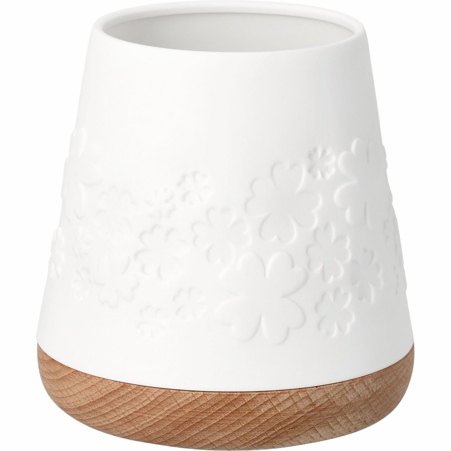 Windlicht Kleeblätter Porzellan & Holz von räder design Neuheit 2026 - D.10cm H.10,5cm
