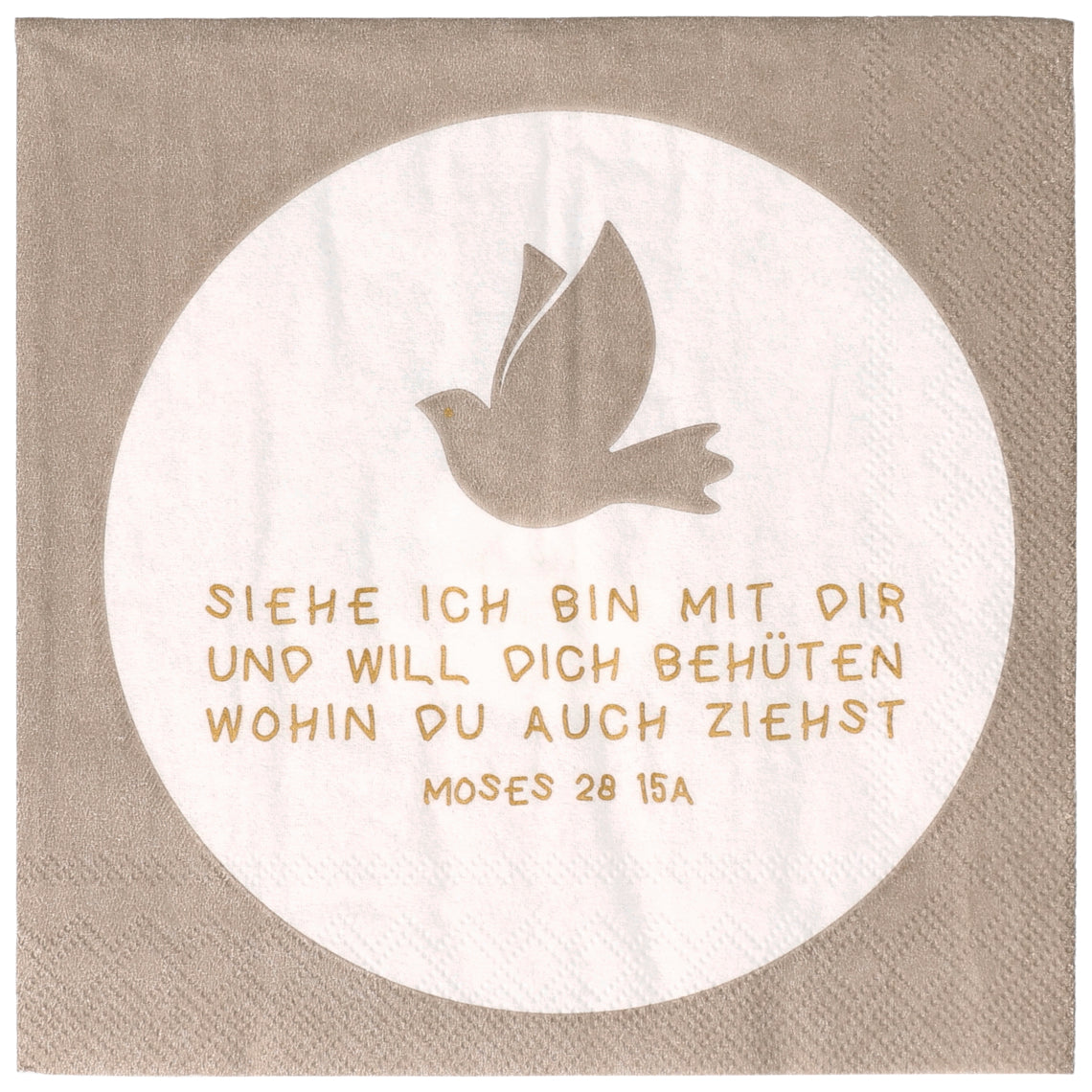 Cocktailserviette "Siehe in bin mit dir..." mit Taube - 25x25cm von räder design - Neuheiten 2026