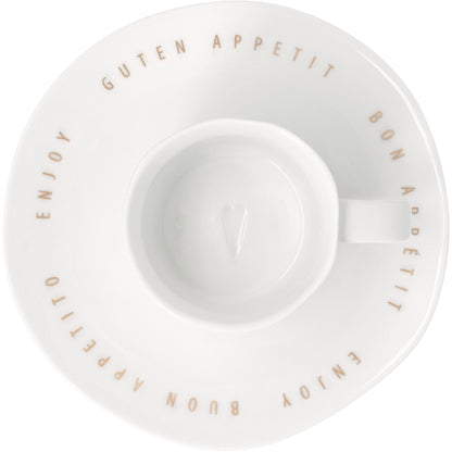 Guten Appetit Espresso Tasse von räder design Porzellan - Neuheit 2026 - D.13cm H.5,4cm 90ml