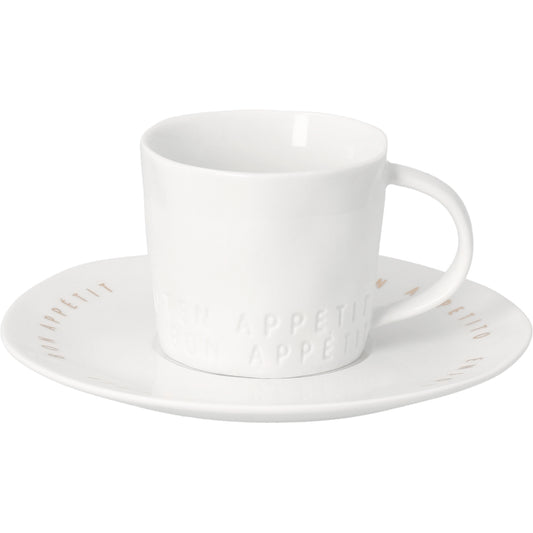 Guten Appetit Espresso Tasse von räder design Porzellan - Neuheit 2026 - D.13cm H.5,4cm 90ml
