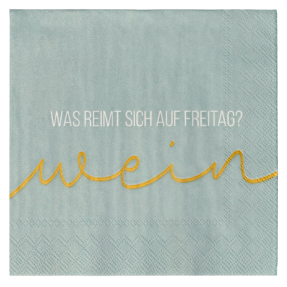 Cocktailservietten "Was reimt sich auf Freitag? Wein" Serviette 2026 von räder design