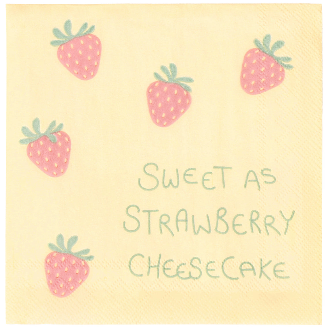 Cocktailservietten Sweet as Strawberry Erdbeeren Servietten Serviette 25x25cm Neuheit 2026 von räder design