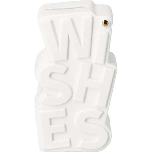 Spardose Wishes Wünsche Spartopf räder design Neuheit 2026 7,3x5,3x12,8cm