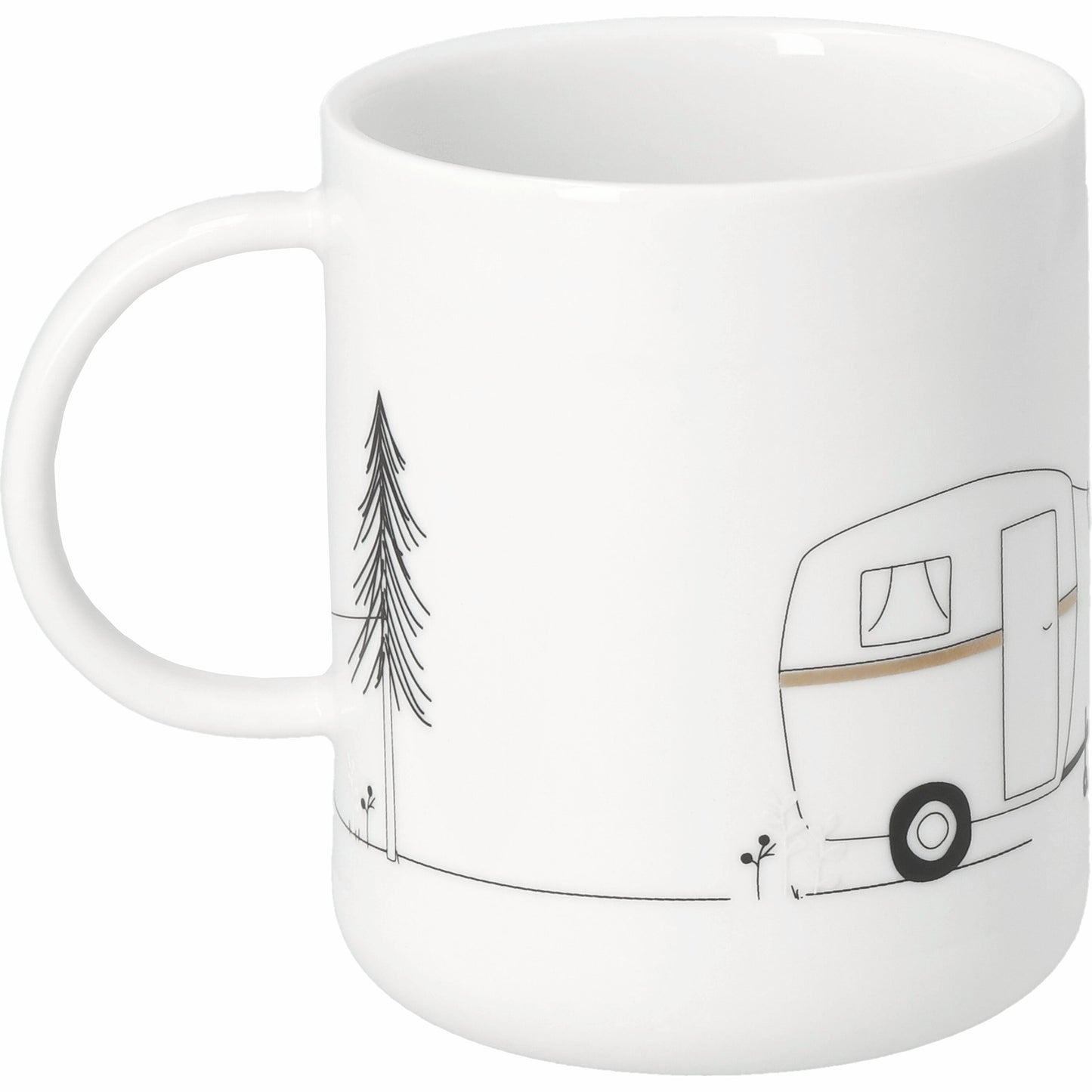 Hobby Geschenktasse Camping - Freizeittasse für Campingfreunde Neuheit von räder design D.8cm H.10cm