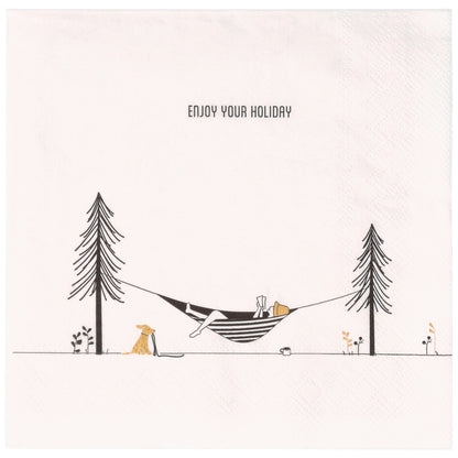 Servietten Enjoy your Holiday Serviette 33x33cm Camping Freizeit von räder desgn Neuheit 2026