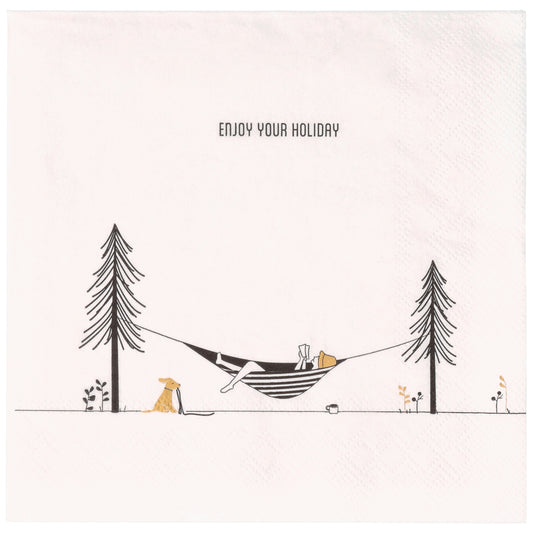 Servietten Enjoy your Holiday Serviette 33x33cm Camping Freizeit von räder desgn Neuheit 2026