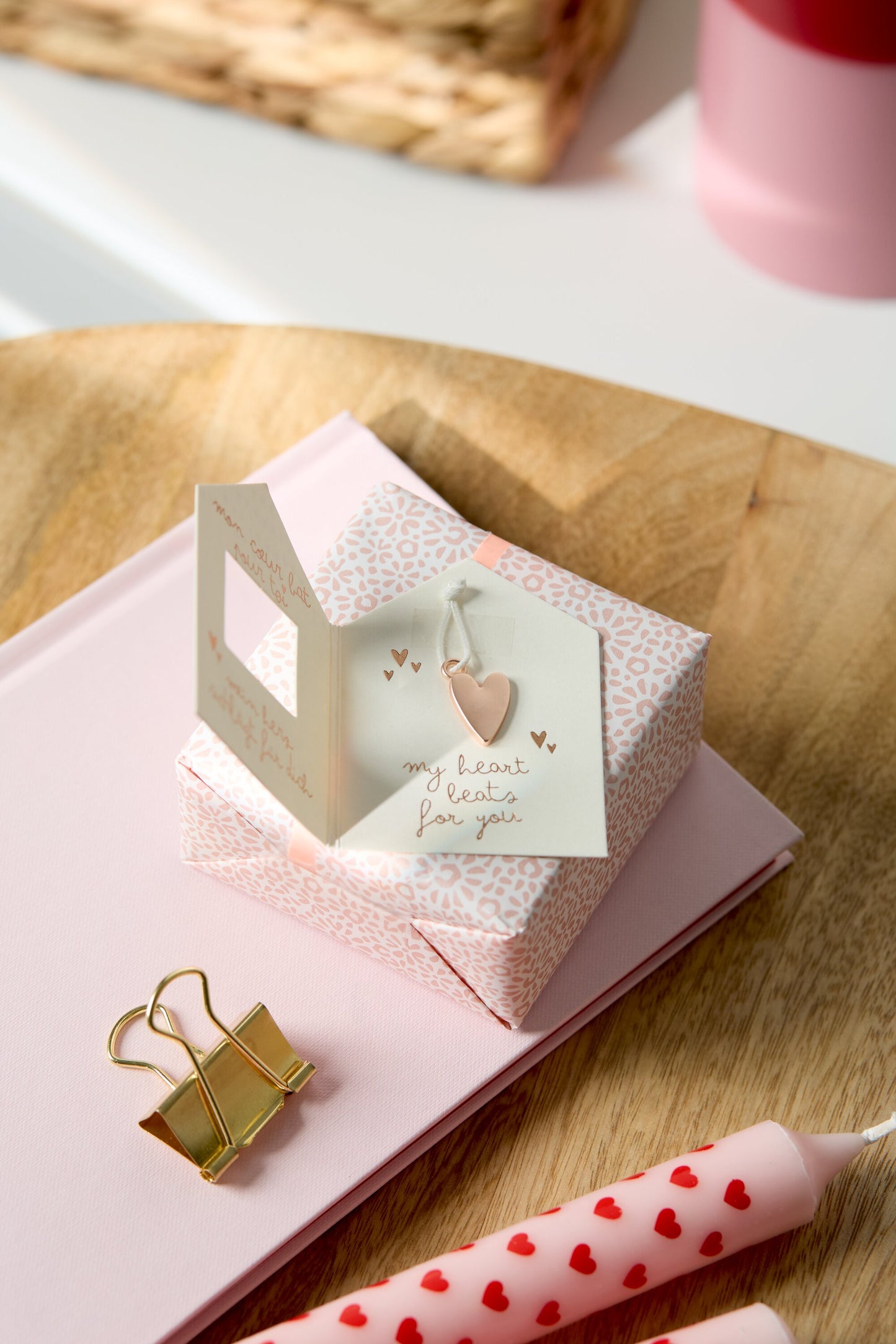Treuer Begleiter Herz von räder design Grußkarte Geschenk Botschaft Maße: 2,2x1,2cm
