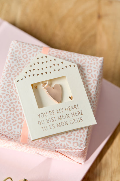 Treuer Begleiter Herz von räder design Grußkarte Geschenk Botschaft Maße: 2,2x1,2cm