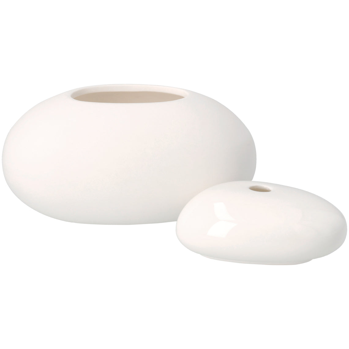 Vase weiße Kiesel von räder design - Neuheit Kollektion 2026 -  13,3x9,3x9,7cm