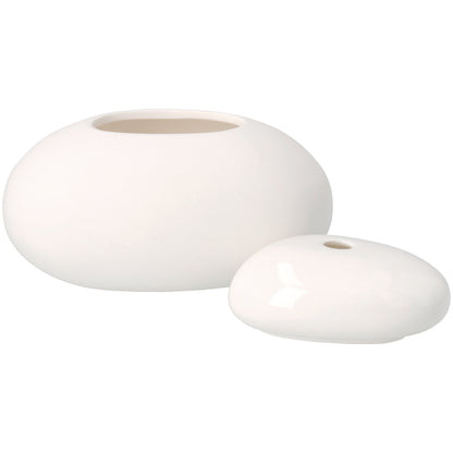 Vase weiße Kiesel von räder design - Neuheit Kollektion 2026 -  13,3x9,3x9,7cm
