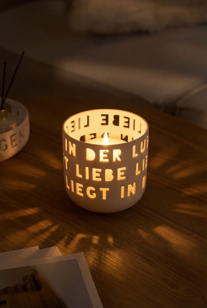 Windlicht "Liebe liegt in der Luft" von räder design D.12,6cm H.12,7cm