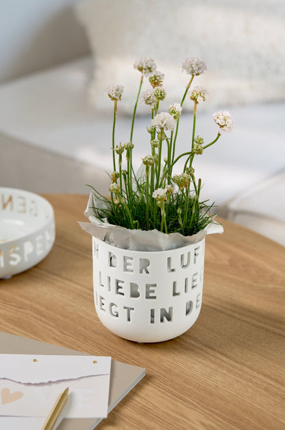 Windlicht "Liebe liegt in der Luft" von räder design D.12,6cm H.12,7cm