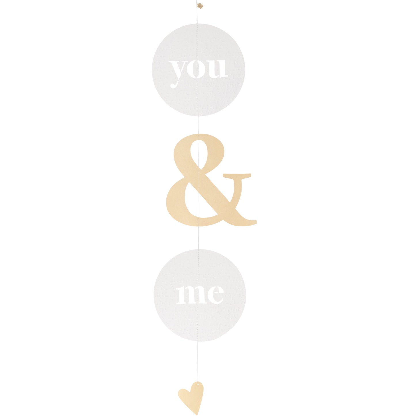 Kette You & me Papierkette Deko mit Botschaft von räder design L.ca 72cm