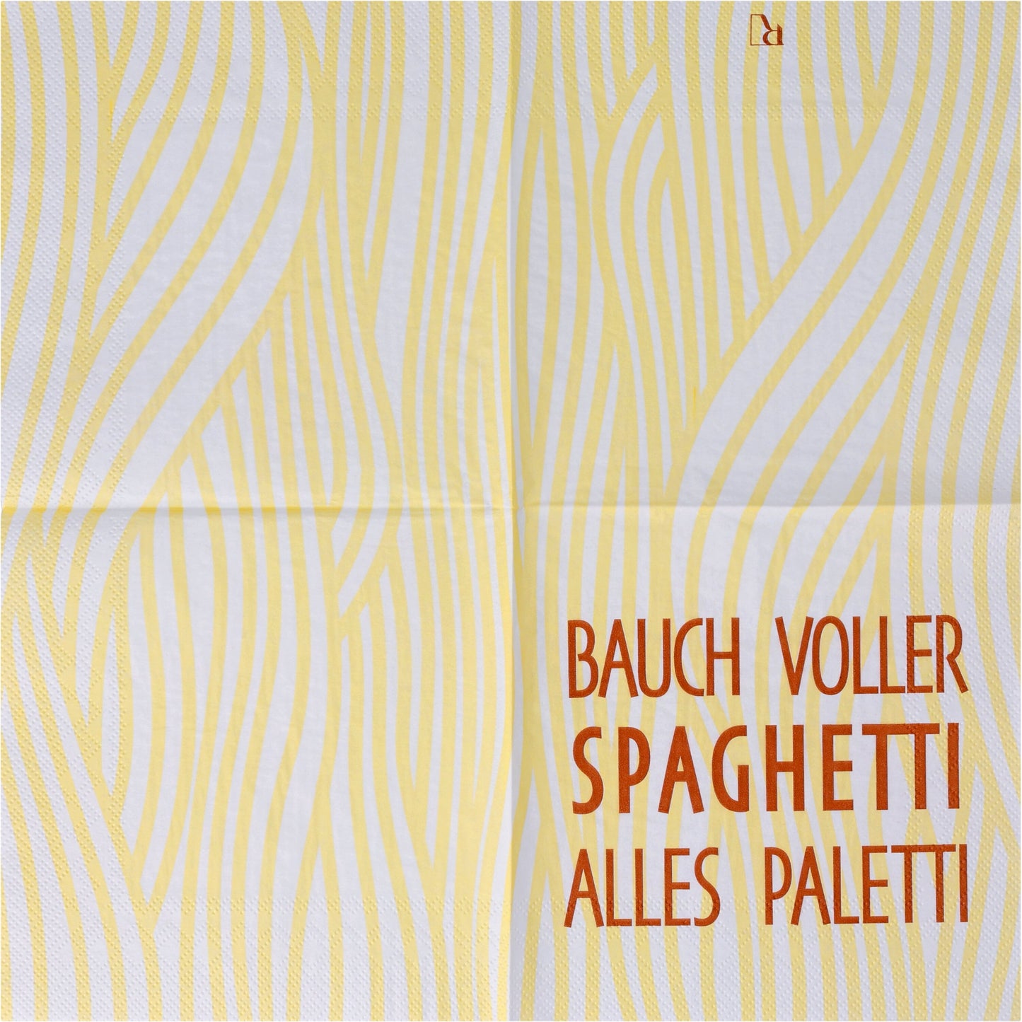 Serviette Bauch voller Spaghetti alles Paletti von räder design 33x33cm