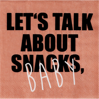Cocktailserviette Let´s talk about Snacks Baby 25x25cm von räder design